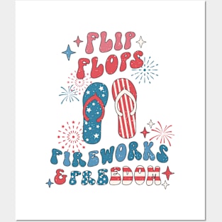 Flip Flops, Fireworks & Freedom Posters and Art